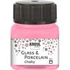 KREUL 16635 - Vetro e porcellana Chalky Candy Rose, 20 ml vetro, vernice morbida - opaca a base d'acqua per vetro e porcellana, asciugatura rapida, opaca