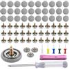 REBECCAGIBSON Set completo di 100 rivetti per tettuccio auto, 2 cm, con attrezzi, elementi di fissaggio universali per tettuccio auto, camion, autobus e camper