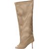 Cesare Gaspari - Stivali Al Ginocchio Perforati - - Shoes - Donna - Beige