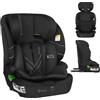 LIONELO Levi Fix i-Size Seggiolino Auto ISOFIX per Bambini 76-150 cm | Fino a 36 kg, Gruppo 1/2/3, Top Tether, Protezioni Laterali, Poggiatesta Regolabile su 10 Livelli, Seduta Ampia