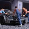 3 Pezzi Figurine Lavaggio Auto Effetto Realistico per Modellismo, Esposizione