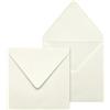Netuno 20 buste da lettera avorio vergato 15,3x15,3 cm eleganti e moderne | 120g · carta pregiata vergata per matrimonio, battesimo, comunione e partecipazioni