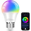 LUMOnova Lampadina intelligente E27 G45 RGB Wi-Fi, 16 milioni di colori | Smart Bulb Music Sync App Controllo vocale Tuya Smart Life APP Alexa Google Assistant Timer Smart Home Accessori Fai da te
