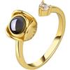 ZqlDDayUP Anello personalizzato con immagine Anello personalizzato con foto Anello della promessa a forma di cuore Anello di fidanzamento a forma di rosa in argento Sterling 925 Regalo romantico