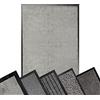 Floordirekt Zerbino grigio - XXL per corridoio, ingresso, interno ed esterno, zerbino per porta, zerbino - antiscivolo e facile da pulire (60 x 90 cm, rine)