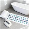 levigationlu Tappetino da Bagno con Idromassaggio, Materassino Massaggiante, Tappeto Idromassaggio per Vasca con Telecomando, Ventosa Antiscivolo, Cuscino, Pompa dell'Aria, 6 velocità, 44×17in