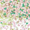 SUNNYCLUE 100G di Granelli di Argilla Polimerica per Natale Fette Perle Finte Rotonde Verdi e Bianche Caramelle Albero di Natale FiocCHIS di Neve Mini Decorazioni Granelli per Nail Art Torte