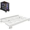Ruikcoll Supporto per Pc, Supporto per Cpu Mobile, Accessori per Computer, Universale con Quattro Ruote, Computer, Componenti E Accessori, per Giocatori, Casa, Ufficio (Bianco)