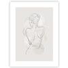 ARTTOR Poster da Parete Senza Cornice 30x40 cm Astratto Bianco e Nero - 5090 - P2X | Donna Indietro Stampa da Parete Poster Decorativo Decorazione da Parete Arte Poster Moderno Soggiorno Camera da Letto ARTTOR