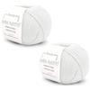 Kalapanta 2 Gomitoli 100% Cashmere Lana Gatto Prestige Linea Luxury per lavoro a maglia e uncinetto, (Bianco - 10001, 2)