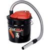 Ribimex Aspiracenere elettrico in Metallo 18 Litri CENERIX 1.200 Watt con funzione Soffiante; Filtro HEPA lavabile + Tubo flessibile in metallo 1,10 m con lancia 20 cm
