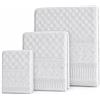 GX GARGIX Tris Asciugamani in Spugna 3 Pezzi - Set Viso, Ospite e Telo Bagno - Morbidi, Assorbenti e Resistenti - Completo Bagno in Spugna