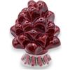 SICILIA BEDDA CAPACI Pigna Siciliana in Ceramica di Caltagirone Decorativa - H 6 cm - Bordeaux - Mod. Gambo Decorato Casuale