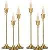 Vautvis Set Di 6 Porta Candele Da Tavolo 33/28/22cm, Portacandele Oro | Portacandele Natale, Candelabro Oro Vintage, Decorativi Adatti Per Matrimoni, Feste, Compleanni, Decorazione Per Casa