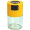 Tightpac Tightvac vitavac-pocketvac Vacuum Sealed Pill Box & Vitamin Container, 1/56,7 gram/06. Liter, Clear Body/Yellow cap