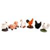 Gesar art in progress Presepe Natale 6 Pezzi Resina 3cm Sacra Famiglia, Multicolore