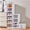 Generic Scarpiera Salvaspazio A 6 Ripiani Contenitore Portascarpe Shoe Box | Pieghevole, Struttura trasparente, Montaggio facile