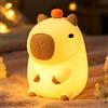 Aitsite Capybara Luce Notturna Bambini per Touch con Timer, Capybara Lampada Notturna in Silicone USB Ricaricabile 3 Luminosità, Lampada Comodino Cameretta per Adulti Bambini Ragazzi Ragazze