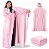 MINEZONGHOK Coperta con Maniche Donna e Uomo，Coperta Portatile con Copertura | Oversize Coperta Indossabile Donna e Uomo Flanella Regalo Compleanno Natale Donna TV Blanket