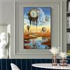 JACBON Stampe d'arte da parete, poster, dipinti classici su tela di Salvador Dalì, orologio strano, quadri astratti da parete per l'arredamento del soggiorno, 40x60 cm (16x24 pollici), cornice interna