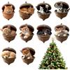 Generico Animali Invernali Decorazioni Con Ghiande Decorazione Natalizia in Acrilico | 10 Pezzi Ciondoli Animali Rustici Per Famiglia Casa Porte Inverno Feste Decorazioni