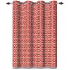 ggaimwf 107x160cm Tenda con occhielli Motivo geometrico vintage Rosso Verde Neve Inverno Divisori Oscurante Tende finestre Decorazioni natalizie Ragazze ragazzi Camera da letto Soggiorno,1 pannello