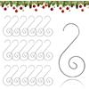 QIZHIQIAMY Ganci per Albero di Natale, 100 PCS Ganci per Ornamenti Natalizi, Gancio a Forma di S per Natale, Gancis per Decorazioni Albero di Natale, Gancetti Palline di Natale per Albero di Natales (Argento)