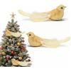 exatta 2 pezzi Decorazioni per Albero di Natale Uccello Decorativo -Uccellini con Paillettes,Uccellini Finti Decorativi con Clip,per Giardini Decor Albero di Natale Matrimonio
