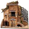 Holyart Ambientazioni, botteghe, case, pozzi: Casolare presepe 20x35x30 cm per presepe 4-6 cm