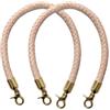 PTNKUIIY 2 manici da 40 cm, in pelle PU, per cambiare, intrecciati, in poliuretano, per borse, borse, borse, borse, borse, manici di ricambio con moschettone, rosa chiaro