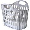 Generic Cesto portabiancheria pieghevole, in plastica, flessibile, per casa, bagno (grigio)
