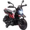 AIYAPLAY Moto Elettrica per Bambini 6V con Batteria al Litio e Rotelle | Moto Cavalcabile con Faro, Musica, Clacson, Avanti/Retromarcia, per Bambini 80-110 cm, 18 Mesi-4 Anni, Rossa