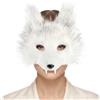 Faticenic Maschera da, maschera Therian pelosa a metà faccia - Costume da confortevole e realistico traspirante per Halloween, Carnevale |.Stile 1, Peloso, Theran