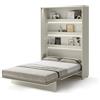homevita Letto a scomparsa Bed Concept con rete a doghe, Murphy bed ribaltabile | Armadio letto, piano letto 140x200 cm per 2 posti, prof. 46 cm, Soft-Close, pistoni a gas, BC1, verticale, cashmere