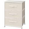 EMPOTEC Cassettiera Multiuso con Cassetti, Comò, Comodino, Mobiletto Salvaspazio con Piano MDF, Organizzatore per Camera da Letto, Bagno, Cucina, Soggiorno, Ufficio e Corridoio