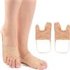 DYIOTF Correttore Alluce Valgo, 1 Paio di Tutore Alluce Valgo Elastico e Traspirante, Separatore Dita Piedi per Sollievo dal Dolore e Correzione Alluce Valgo, Colore Carne, Taglia L (38-42)