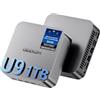 GEEKOM GT1 Mega con Intel Core Ultra 9-185H | 1TB SSD,16GB DDR5 RAM | Supporto AR in tempo reale | 6 x USB | WiFi 7 |Sistema Pronto all'uso Per Ufficio / PC aziendale