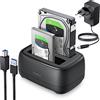 ORICO Hard Disk Docking Station USB3.0 per HDD/SSD SATA da 2,5 e 3,5 pollici, 2 Slot per SSD/HDD Docking, Supporto per Clonazione Offline e UASP,20TB(DD28U3-C)