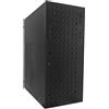 Lustrens Case per PC Micro-ATX, colore nero, con pannello frontale forato, porte USB 3.0 e spazio per un disco da 3,5 pollici