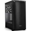Lustrens Case per PC di tipo midi-tower, colore nero, con finestra laterale in vetro temperato oscurato, dotato di tre ventole PWM da 140 mm e spazio per radiatori fino a 420 mm
