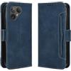 Generico DayQiQiPu Custodia per Fairphone 5 FP5 (6,46 Pollici) Cover in Pelle PU Opaca Retrò, Portafoglio a Libro con Tasca Laterale per Carte, Copertura con Chiusura Magnetica, Blu