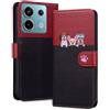Rnrieyta Miagon per Xiaomi Redmi Note 13 PRO 4G Cover,Custodia Cartone Cane Gatto Carino Portafoglio a Libro in PU Pelle Giuntato Flip Cover con Porta Carte Chiusura Magnetica Case,Nero