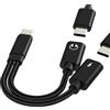 HOYULLI Adattatore da tipo C a jack USB C, cavo per cuffie per iPhone 17, 16, 15 Pro Max, compatibile con Samsung S26 S25, per Apple iPad, cuffie audio, connettore caricatore, doppio convertitore porta DAC