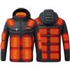 VPQILH Giacca Riscaldata Uomo Donna Giubbotto Riscaldato con 21 Zone di Calore | Giacca Termica con 3 Temperatura, USB Elettrica Intelligente Giacca Riscaldata, Piumino Riscaldato con Cappuccio Cappotto