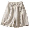 Generico Pantaloncini Corti Lino Donna Estivi Shorts Trekking Pantalone Mare Yoga Bermuda Corta Estiva Corto Pinocchietto Spiaggia Pinocchietti Cotone Capri Lavoro