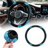 duozoanz Coprivolante Auto Universale 37-38 cm, Sottile Copri Volante Per Auto Per Estate Inverno, Coprivolante in Pelle Mesh per Autos, Universale, Antiscivolo, Traspirante, Resistente All'usura