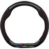 NUUOXCX Accessori Interno Coprivolante Per Auto Per Alfa Romeo Per Giulia Per Stelvio Per Giulietta 159 147 156 Per Mito Per Sportiva Copertura Volante(D Type Black)