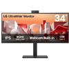 LG 34BA85QE-B Monitor PC 86,4 cm (34") 3440 x 1440 Pixel Wide Quad HD LCD Nero