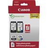 CANON BIPACK 2 CARTUCCE ORIGINALI NERO + COLORI PG-575 - CL-576 5438C004 - CANON - 5438C004