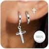 Rajputana Orecchini Pendenti Donna Argento Set Orecchini Cerchio Oro Regalo | Orecchini Donna Argento Orecchini Pendenti Anallergici Donna Sterling Silver Stud Hoops Earrings for Women Gioielli Regali